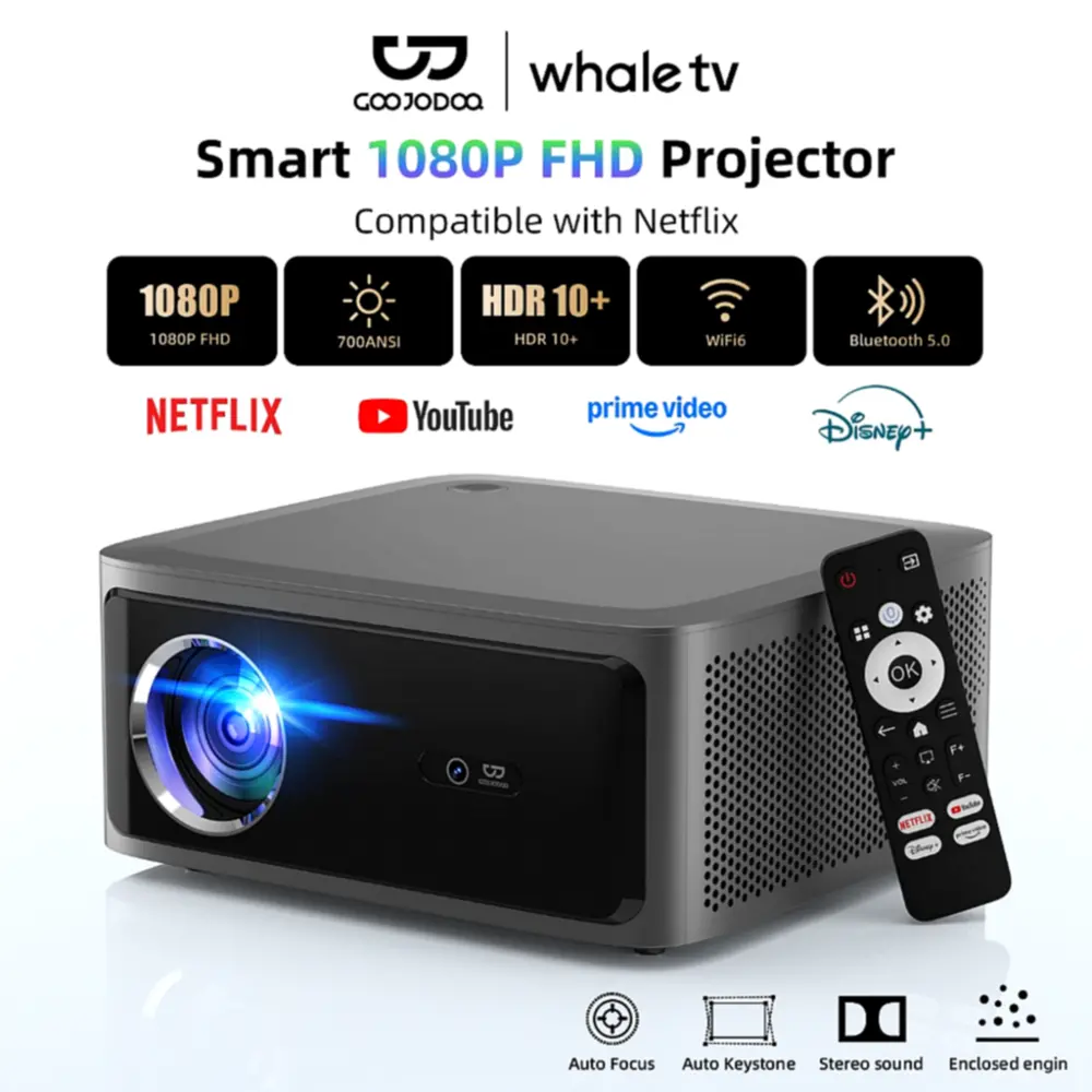 รีวิว GOOJODOQ Netflix Projector: โปรเจคเตอร์ Full HD Android 13 พร้อม AI สั่งงานด้วยเสียง ครบจบในตัวเดียว