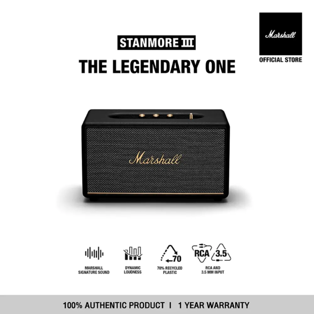 รีวิว Marshall Stanmore III Black: ลำโพงบลูทูธเสียงกระหึ่ม ดีไซน์คลาสสิก คู่บ้านคุณ