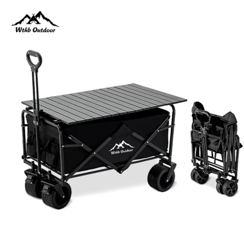 WTHB รถเข็นแคมป์ปิ้งพับได้ 300kg ล้อใหญ่ 10 นิ้ว: ตัวช่วยชีวิตสายแบกของหนัก