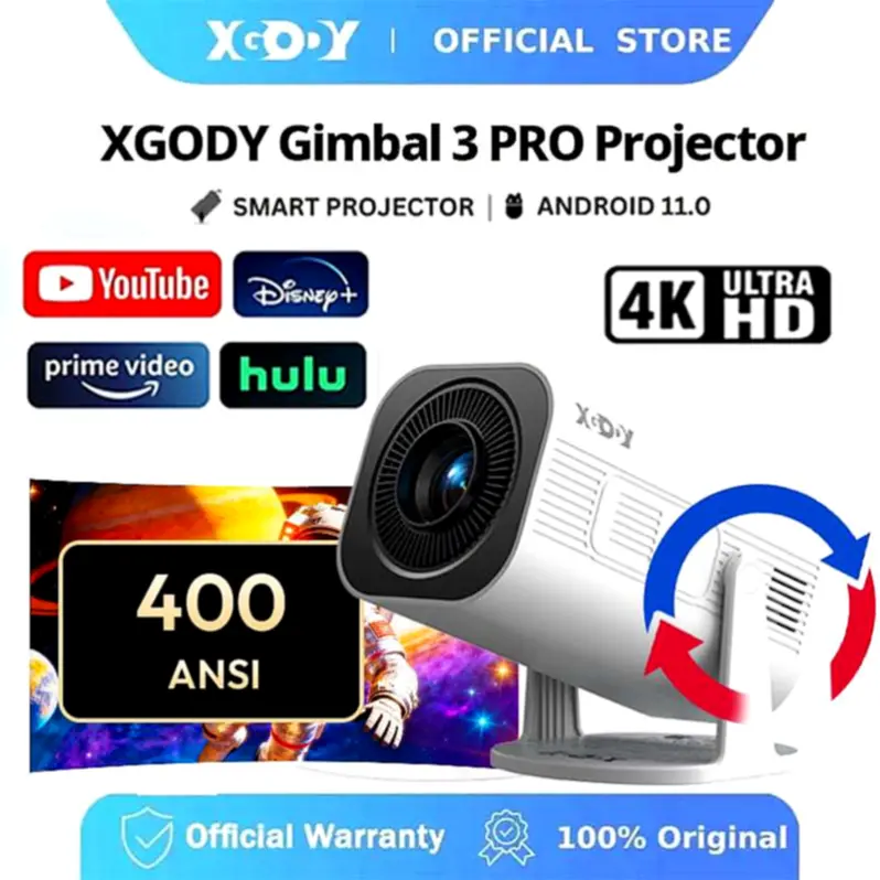 รีวิว XGODY โปรเจกเตอร์มินิ Gimbal 3 PRO Dual WiFi: จอใหญ่ พกง่าย ฉายได้ทุกที่